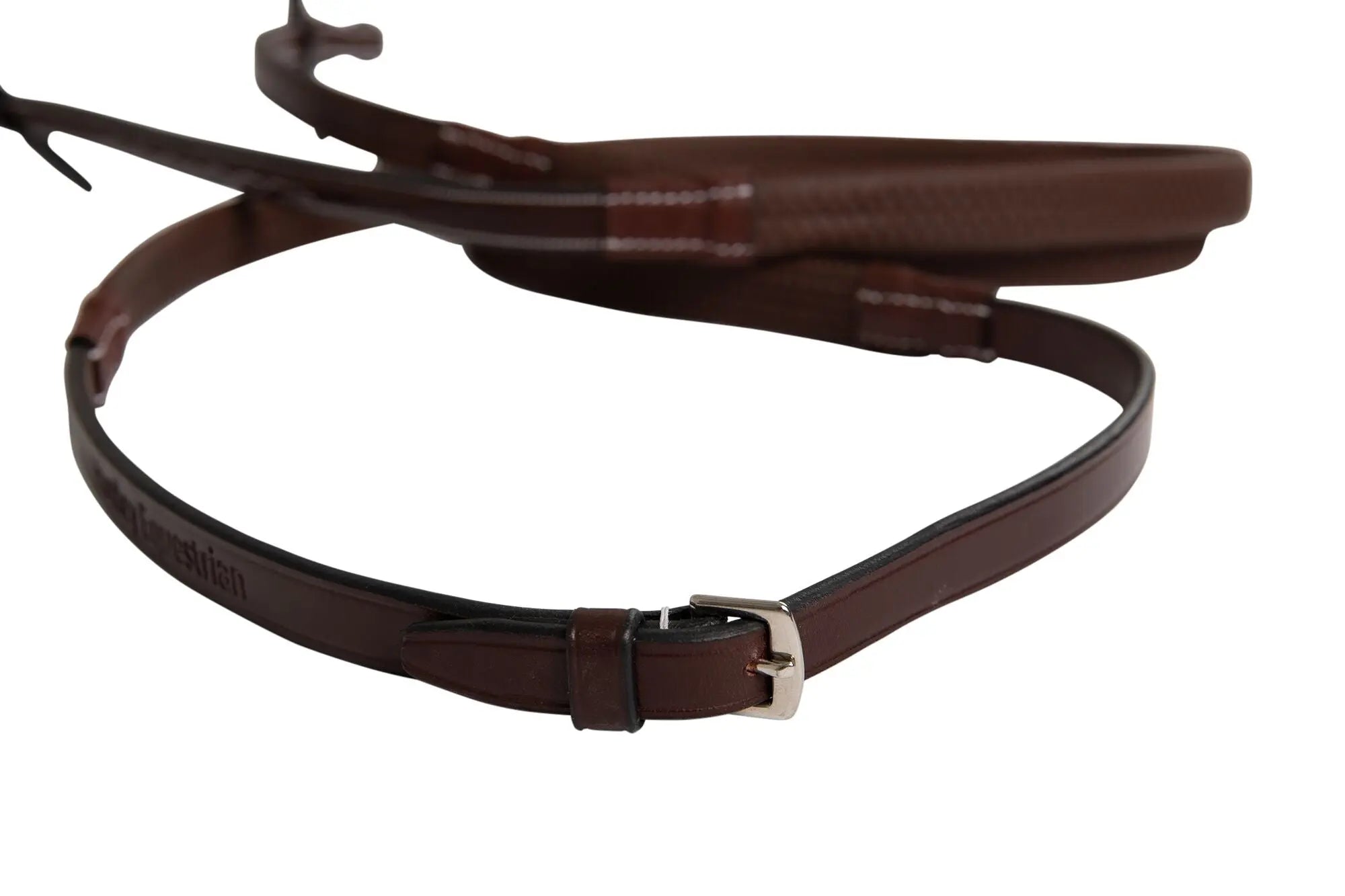 Huntley Equestrian Fancy Stitched Rubber Reins, 5/8" Inch Width - Huntley Equestrian