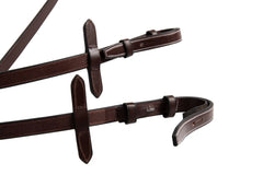 Huntley Equestrian Fancy Stitched Rubber Reins, 5/8" Inch Width - Huntley Equestrian