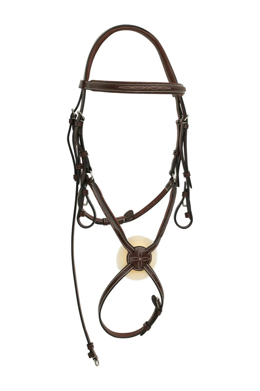 Huntley Equestrian Sedgwick Leather Padded Monocrown Figure 8 Bridle Huntley Equestrian