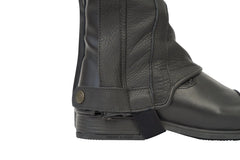 Grand Prix LC Italian Full Leather Half Chaps, Black Grand Prix