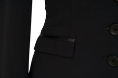 Grand Prix Saltare Dolce 4 Button Riding Jacket, Black Grand Prix
