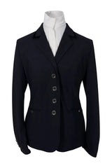 Grand Prix Saltare Premio Riding Show Coat, Navy with Black Huntley Equestrian