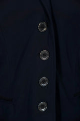 Grand Prix Saltare Premio Riding Show Coat, Navy with Black Huntley Equestrian