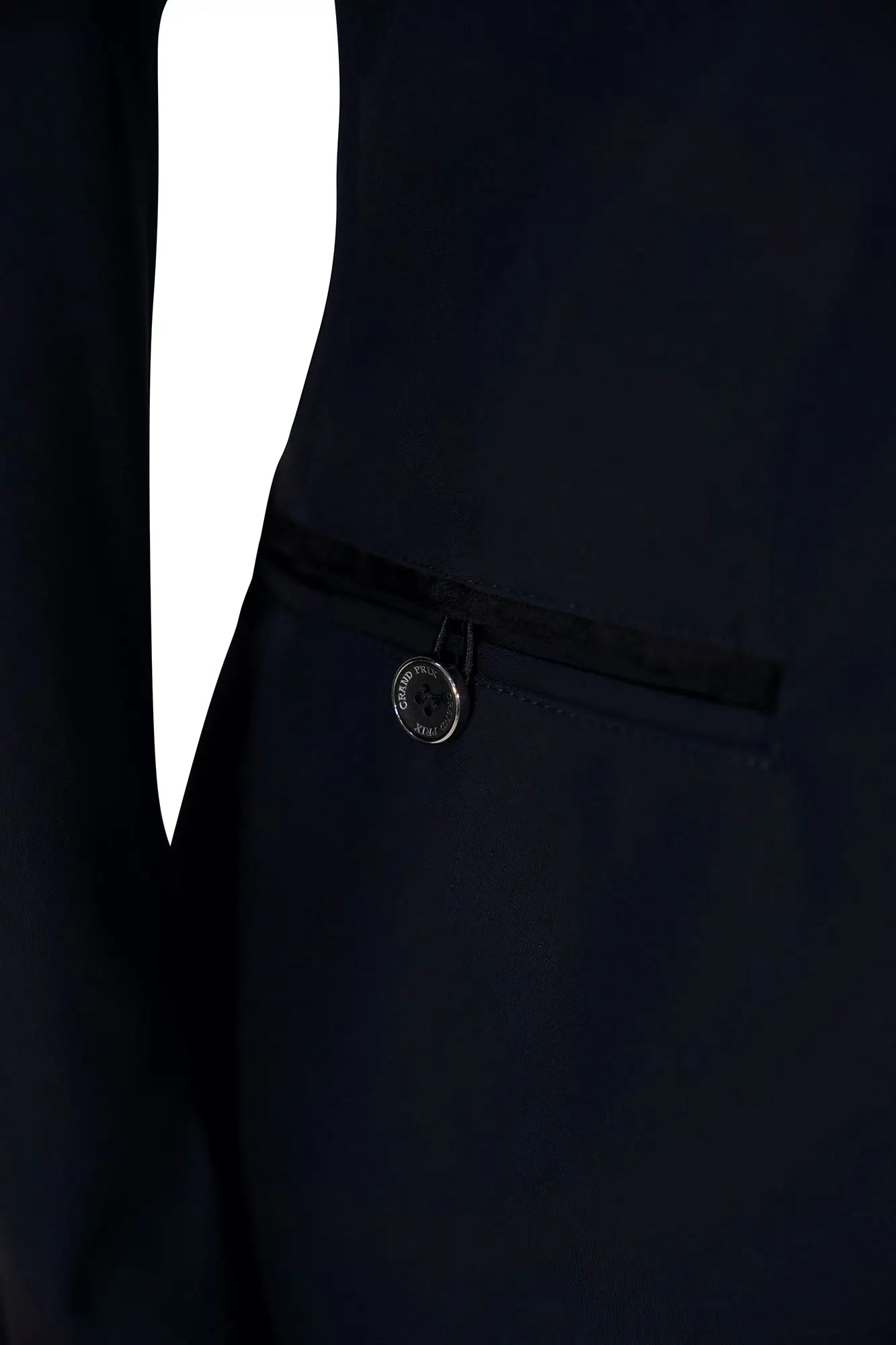 Grand Prix Saltare Premio Riding Show Coat, Navy with Black Huntley Equestrian