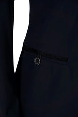 Grand Prix Saltare Premio Riding Show Coat, Navy with Black Huntley Equestrian