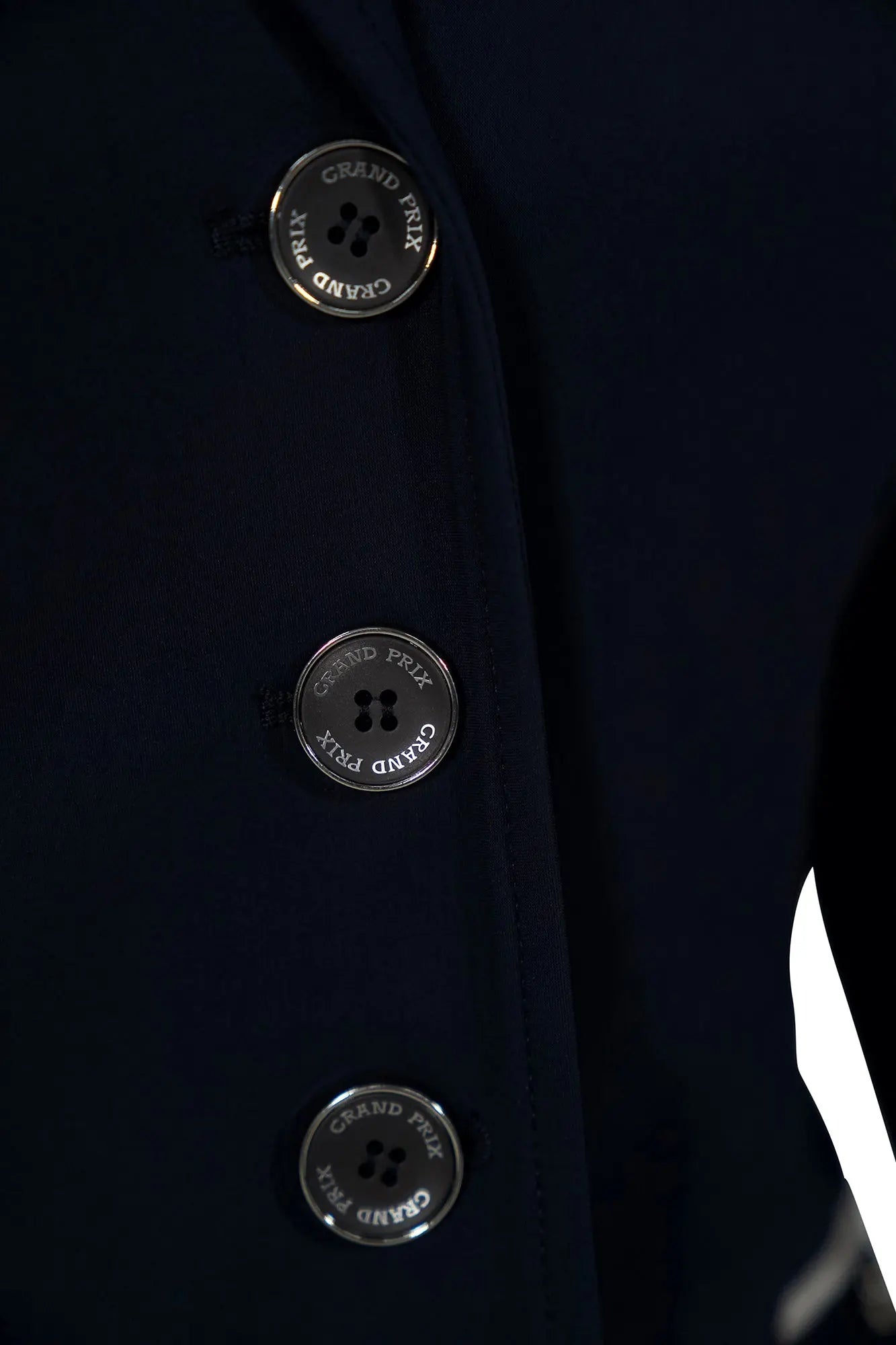 Grand Prix Saltare Premio Riding Show Coat, Navy with Grey Huntley Equestrian