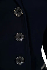 Grand Prix Saltare Premio Riding Show Coat, Navy with Grey Huntley Equestrian