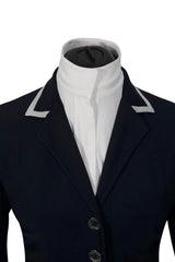 Grand Prix Saltare Premio Riding Show Coat, Navy with Grey Huntley Equestrian