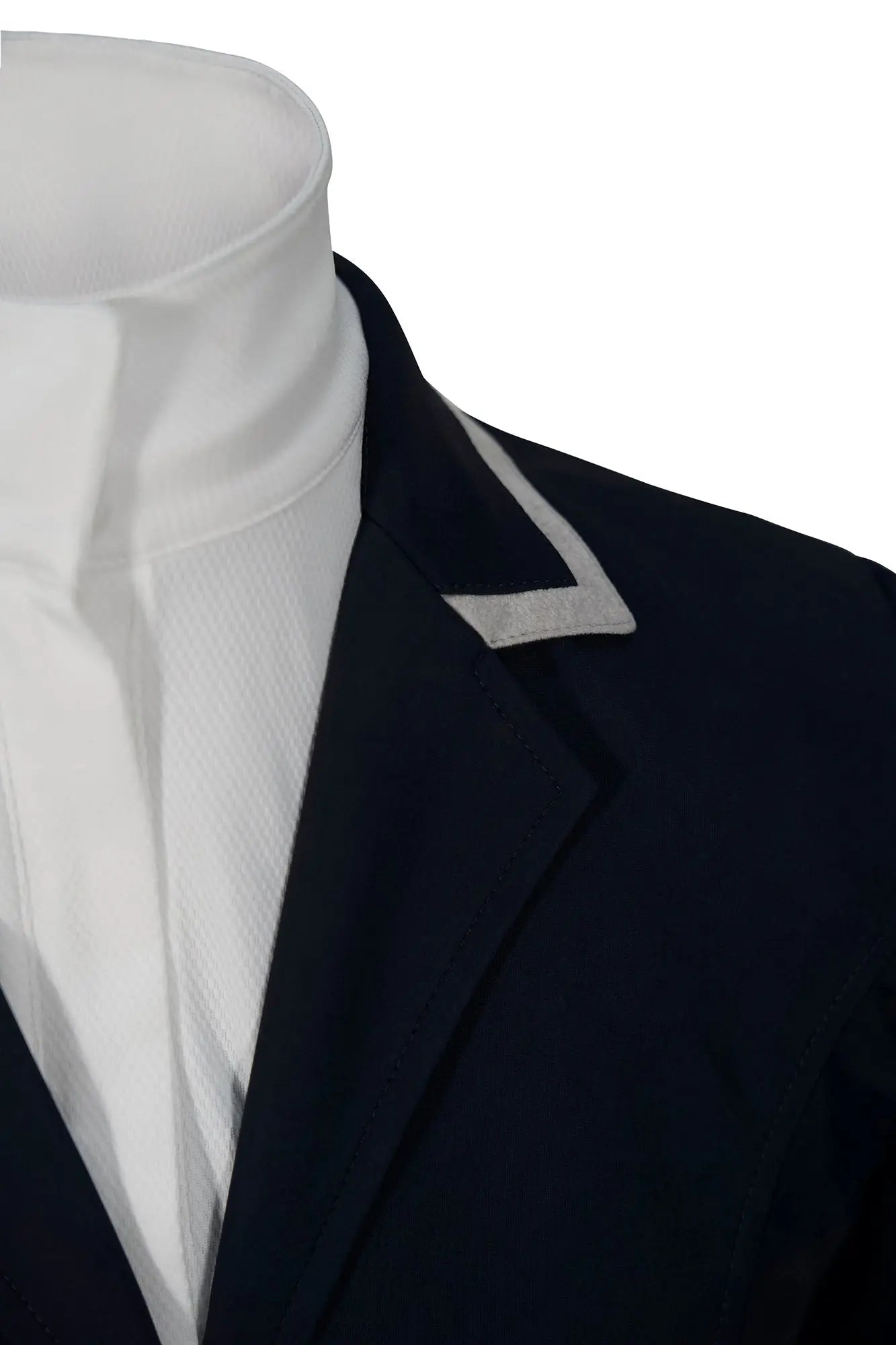 Grand Prix Saltare Premio Riding Show Coat, Navy with Grey Huntley Equestrian