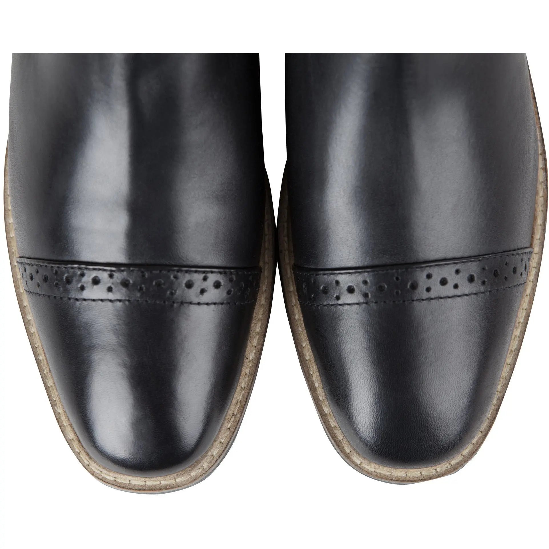 Huntley Equestrian Adult Classic Black Leather Zipper Paddock Boot - Huntley Equestrian