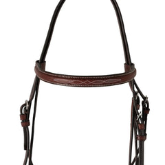 Huntley Equestrian Fancy Stitched Schooling Hunter Bridle with Reins Huntley Equestrian