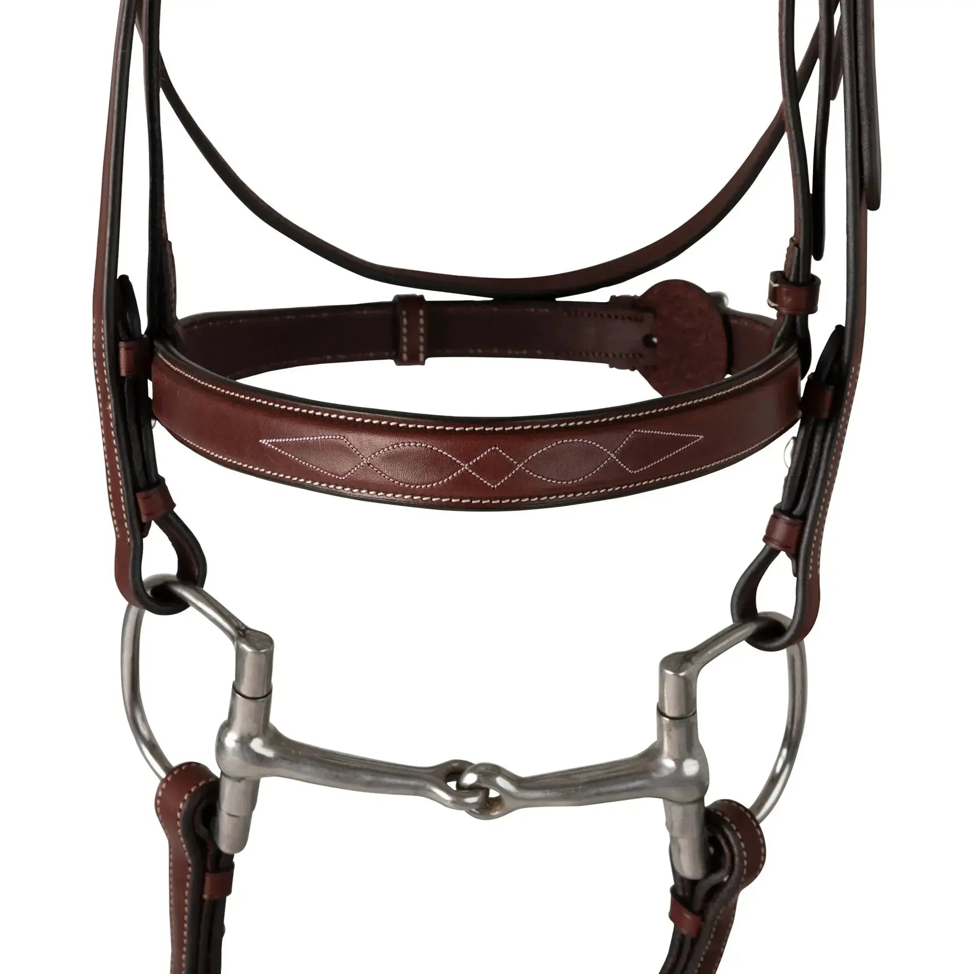 Huntley Equestrian Fancy Stitched Schooling Hunter Bridle with Reins Huntley Equestrian