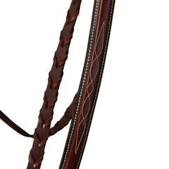 Huntley Equestrian Fancy Stitched Schooling Hunter Bridle with Reins Huntley Equestrian