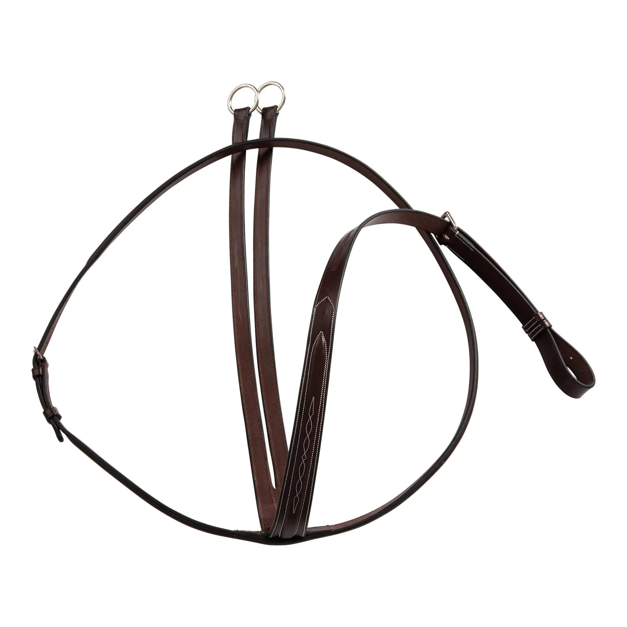 Huntley Equestrian Sedgwick Fancy Stitched Running Martingale, Cob size - Huntley Equestrian