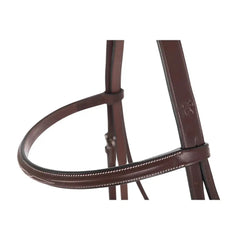 Huntley Equestrian Sedgwick Fancy Stitched Square Raised Hunter Horse Bridle with Reins Huntley Equestrian
