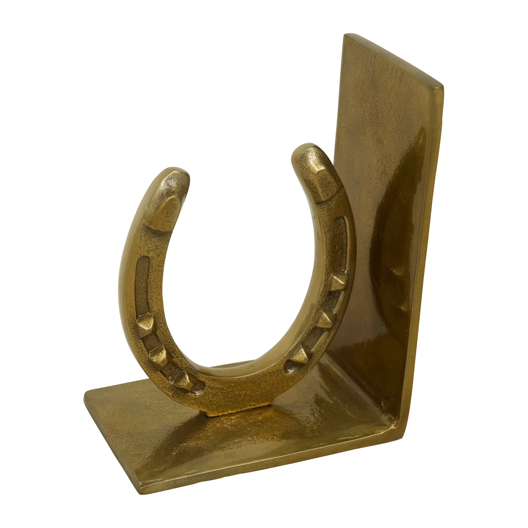 Huntley Horse shoe Bookends, Pair, Brass Antique Finish Huntley Equestrian