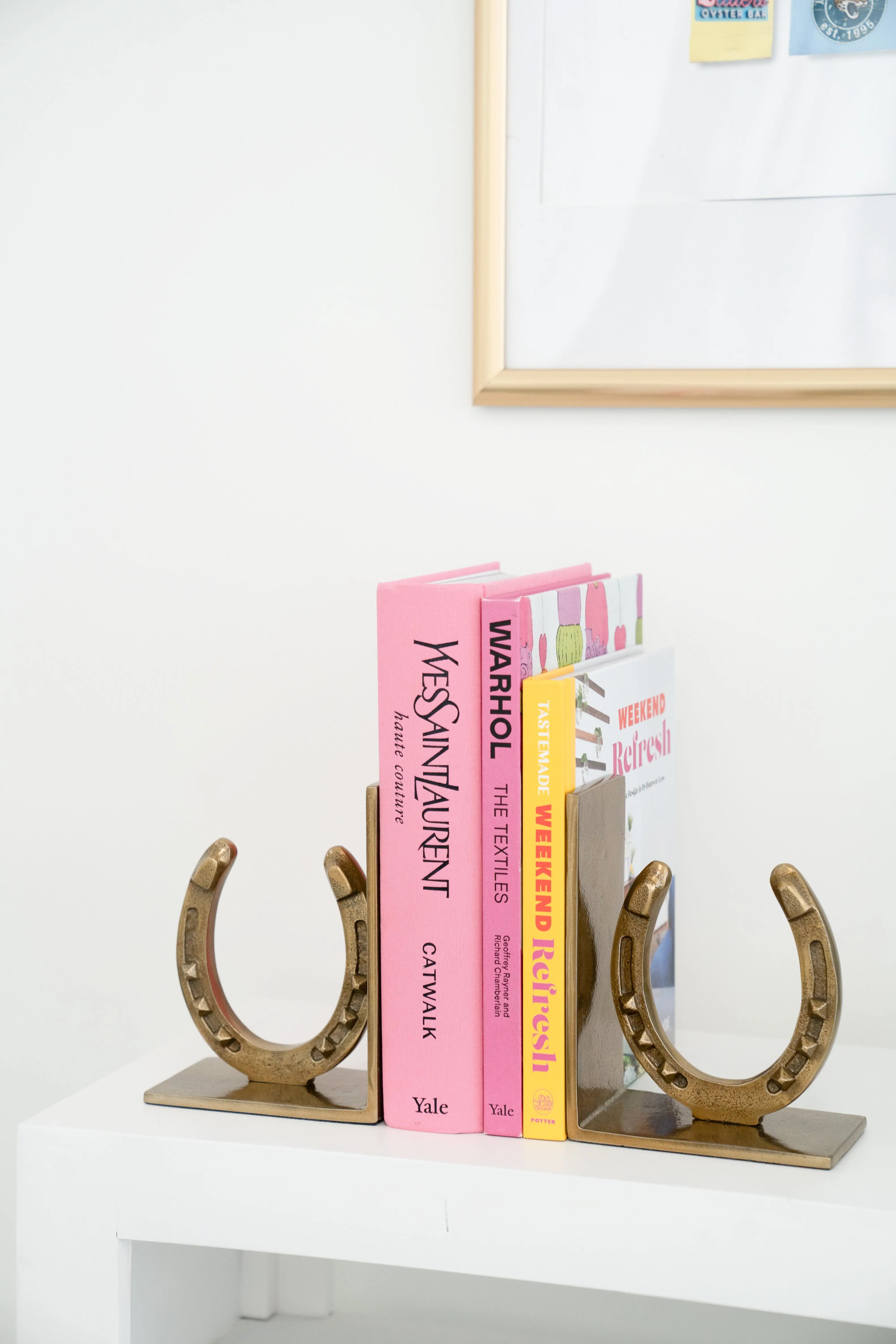 Huntley Horse shoe Bookends, Pair, Brass Antique Finish Huntley Equestrian