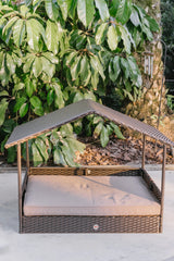 Huntley Pet Rattan Wicker Indoor Outdoor Cabana Raised Pet Bed Huntley Equestrian