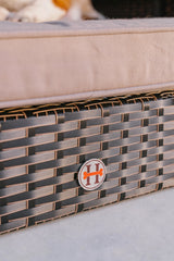 Huntley Pet Rattan Wicker Indoor Outdoor Cabana Raised Pet Bed Huntley Equestrian