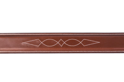 Huntley Equestrian Fancy Stitched Square Raised Noseband, 1 3/8 " wide