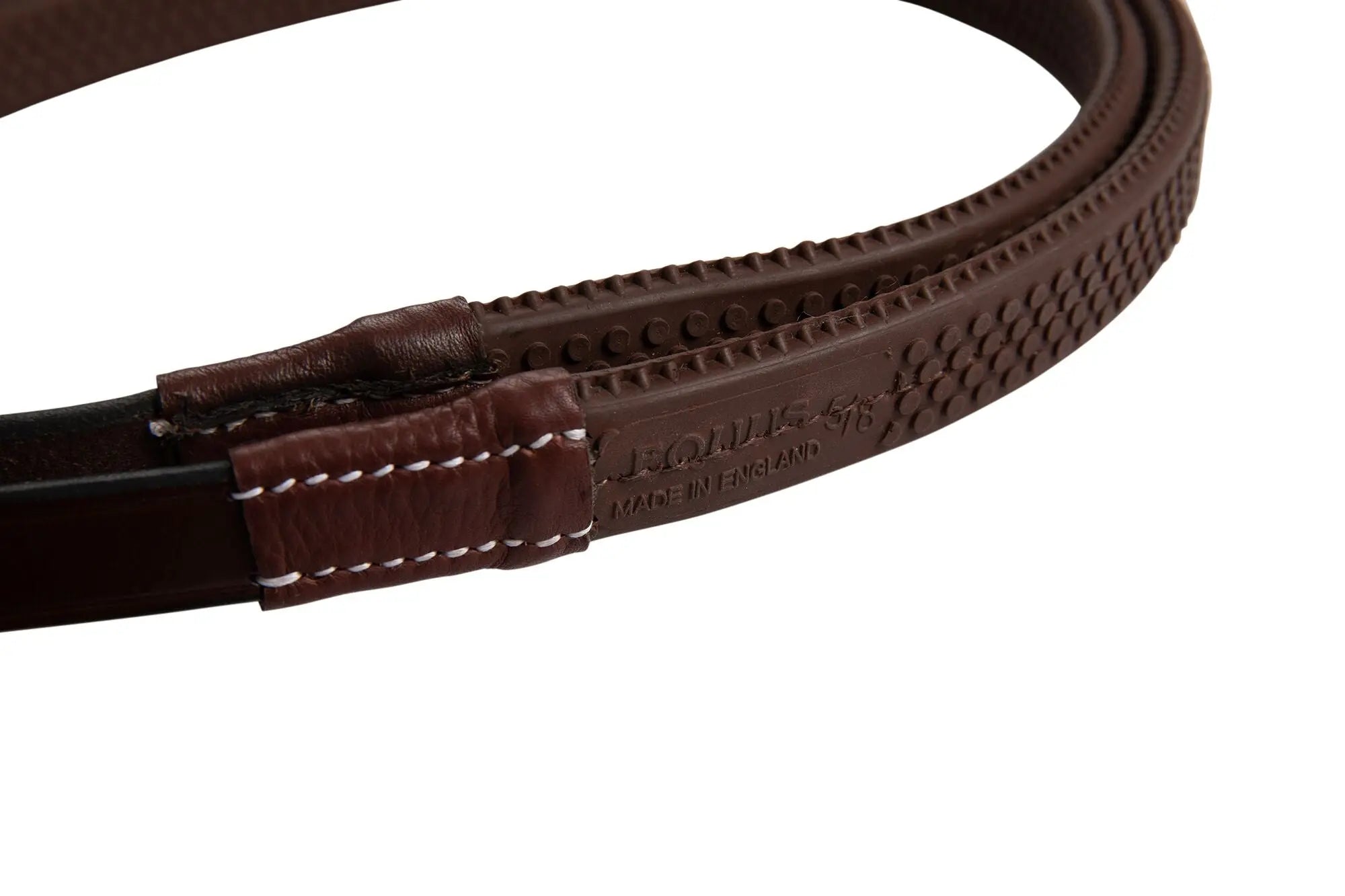 Huntley Equestrian Fancy Stitched Rubber Reins, 5/8" Inch Width - Huntley Equestrian