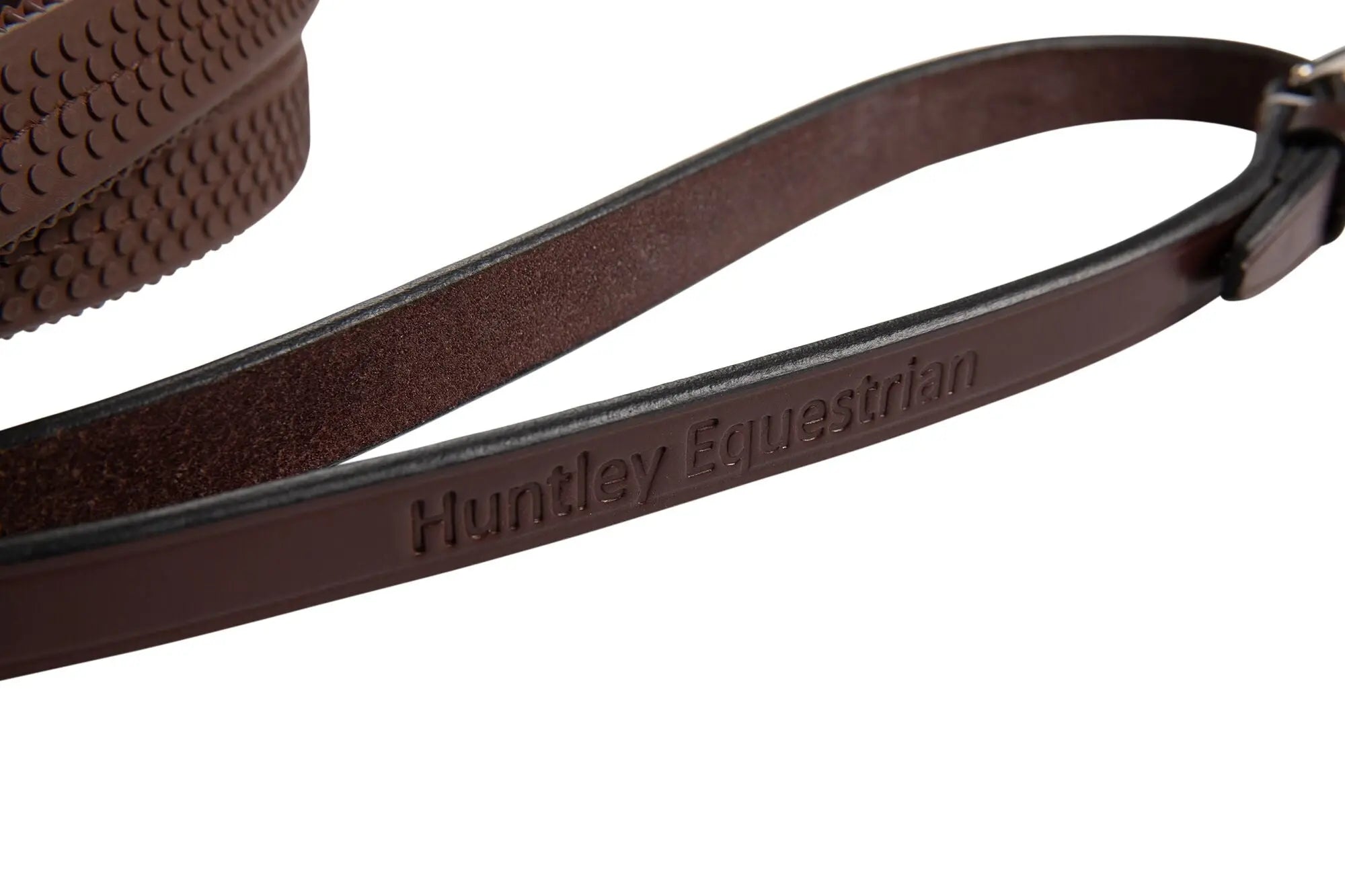 Huntley Equestrian Fancy Stitched Rubber Reins, 5/8" Inch Width - Huntley Equestrian