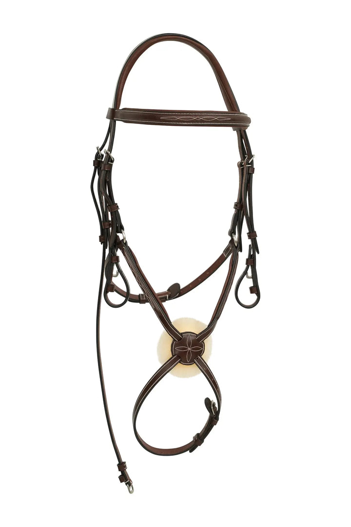 Huntley Equestrian Sedgwick Leather Padded Monocrown Figure 8 Bridle Huntley Equestrian
