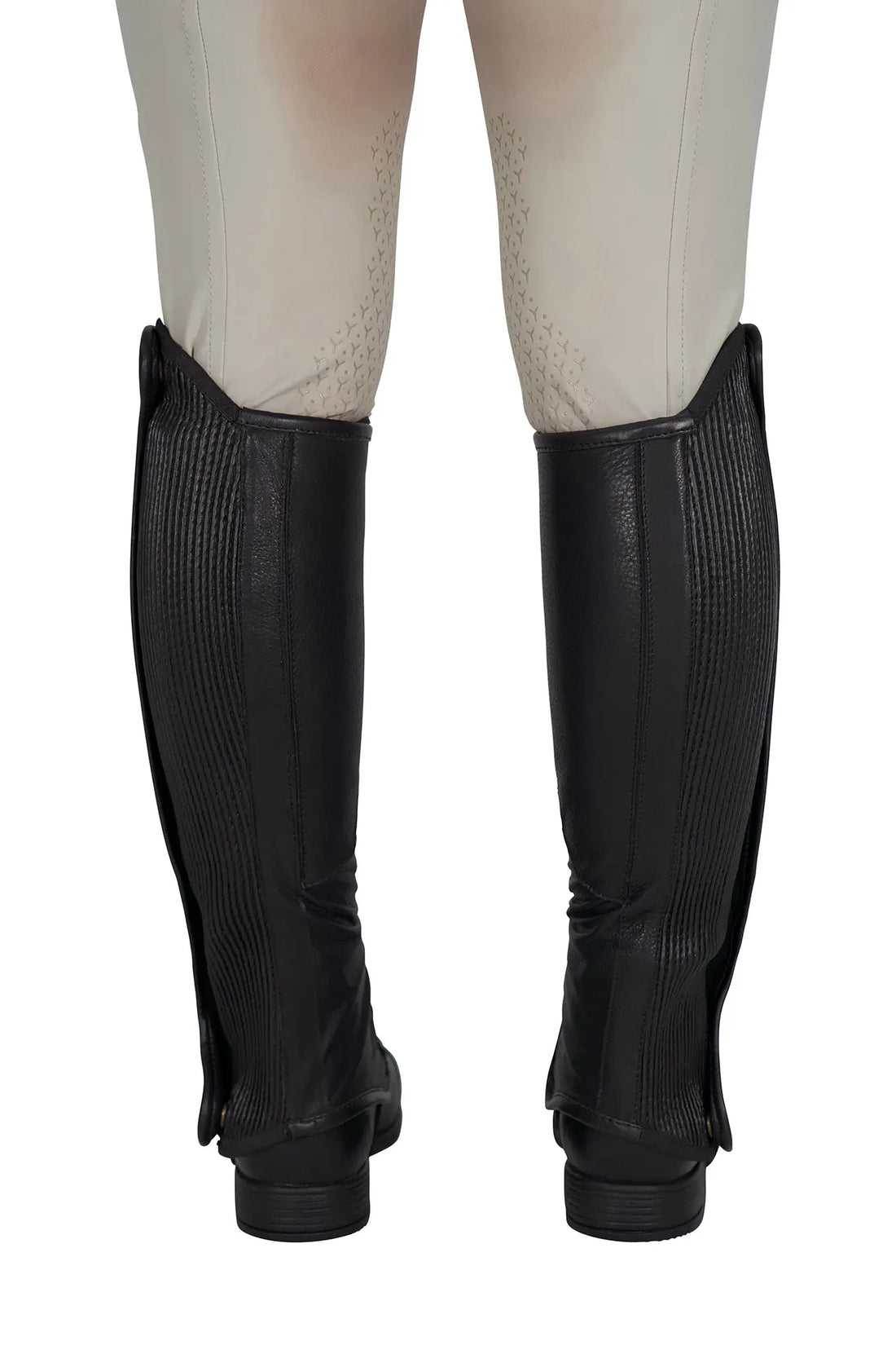 Grand Prix Elite Leather Kid's Half Chaps, Black Grand Prix
