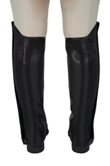 Grand Prix Full Italian Leather Half CHaps, Black Grand Prix