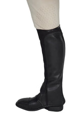 Grand Prix Full Italian Leather Half CHaps, Black Grand Prix