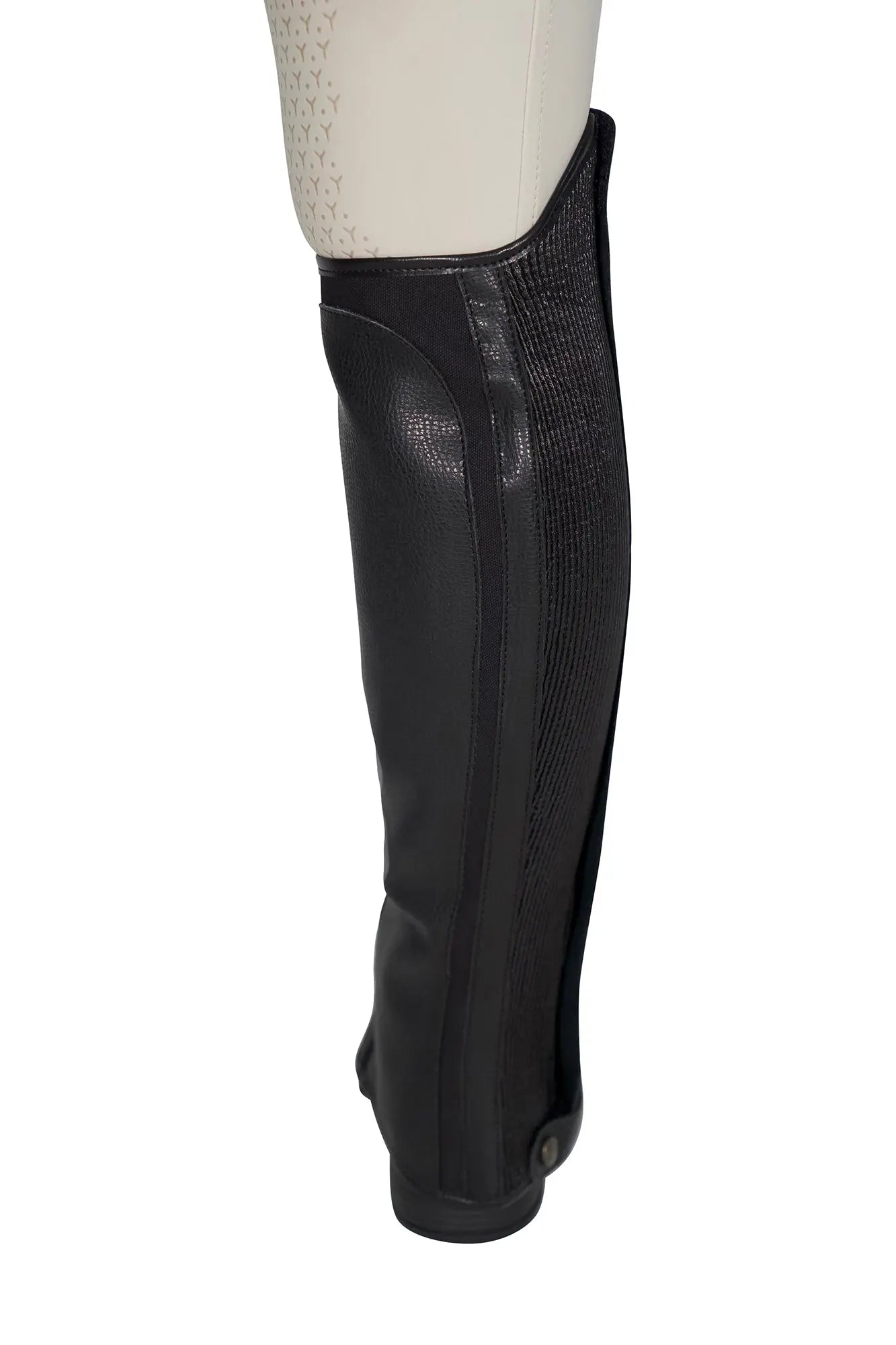 Grand Prix Full Italian Leather Half CHaps, Black Grand Prix