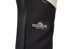 Grand Prix Full Italian Leather Half CHaps, Black Grand Prix