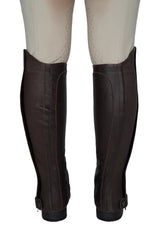 Grand Prix Full Italian Leather Half Chaps, Brown Grand Prix