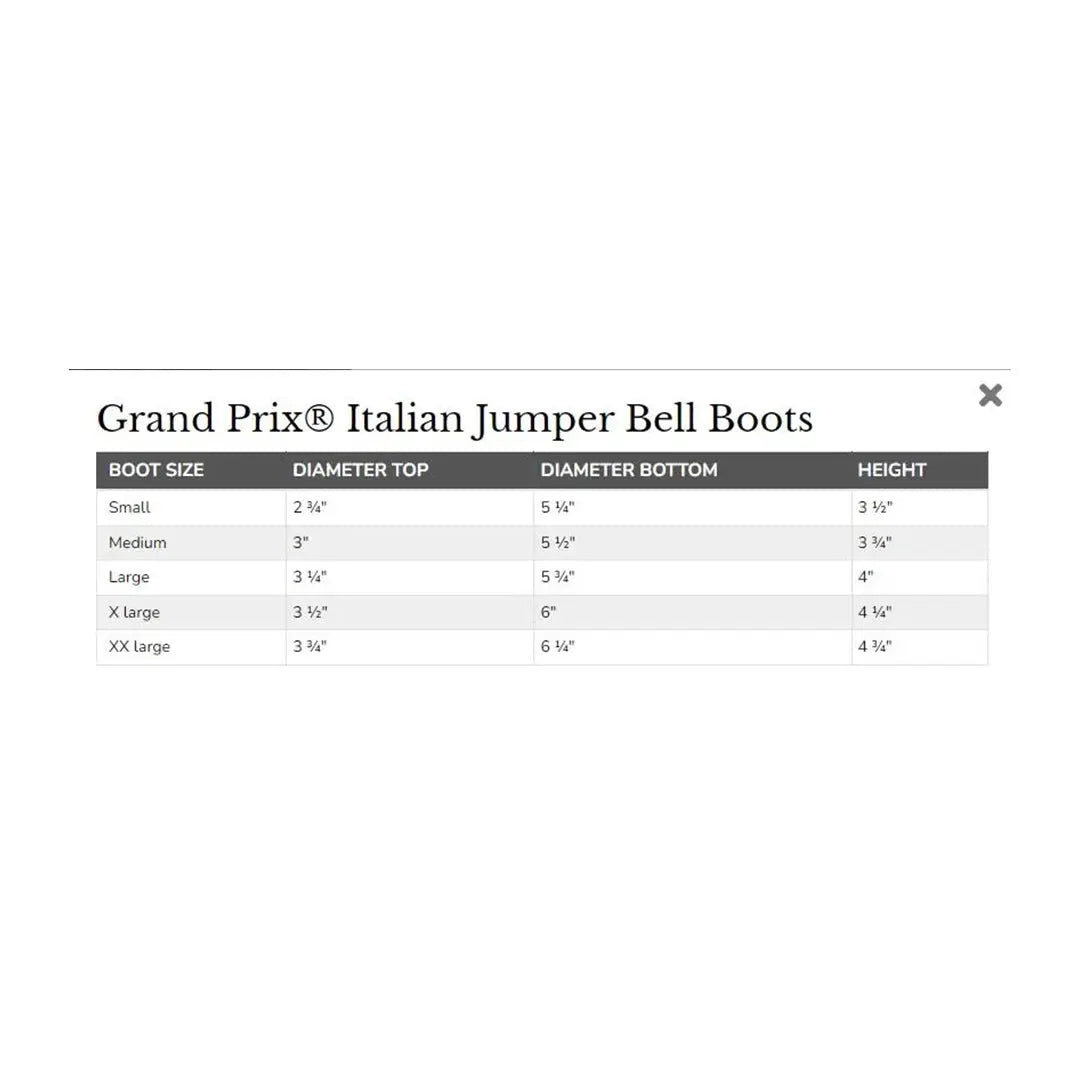 Grand Prix Italian Pull On Rubber Bell Boots Grand Prix