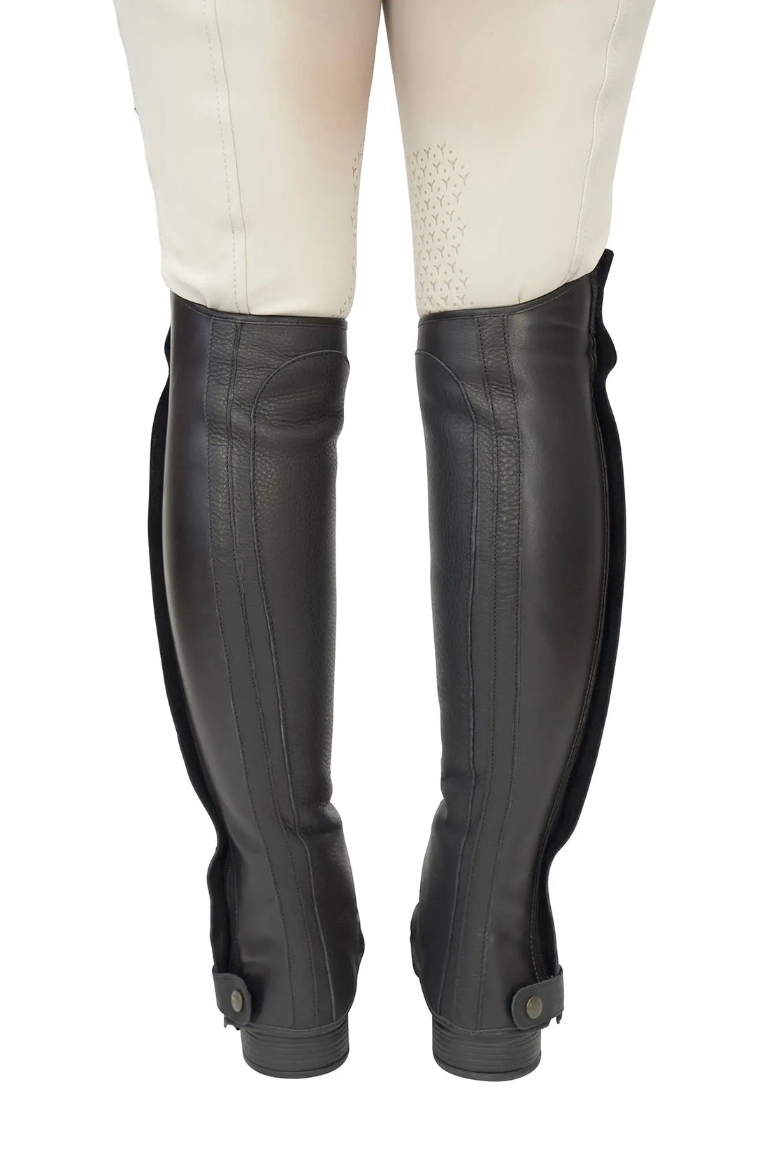 Grand Prix LC Italian Full Leather Half Chaps, Black Grand Prix
