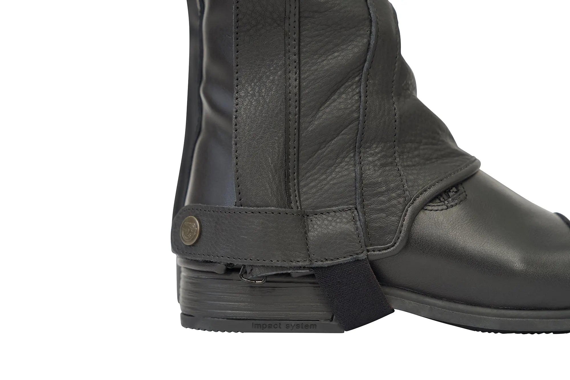 Grand Prix LC Italian Full Leather Half Chaps, Black Grand Prix