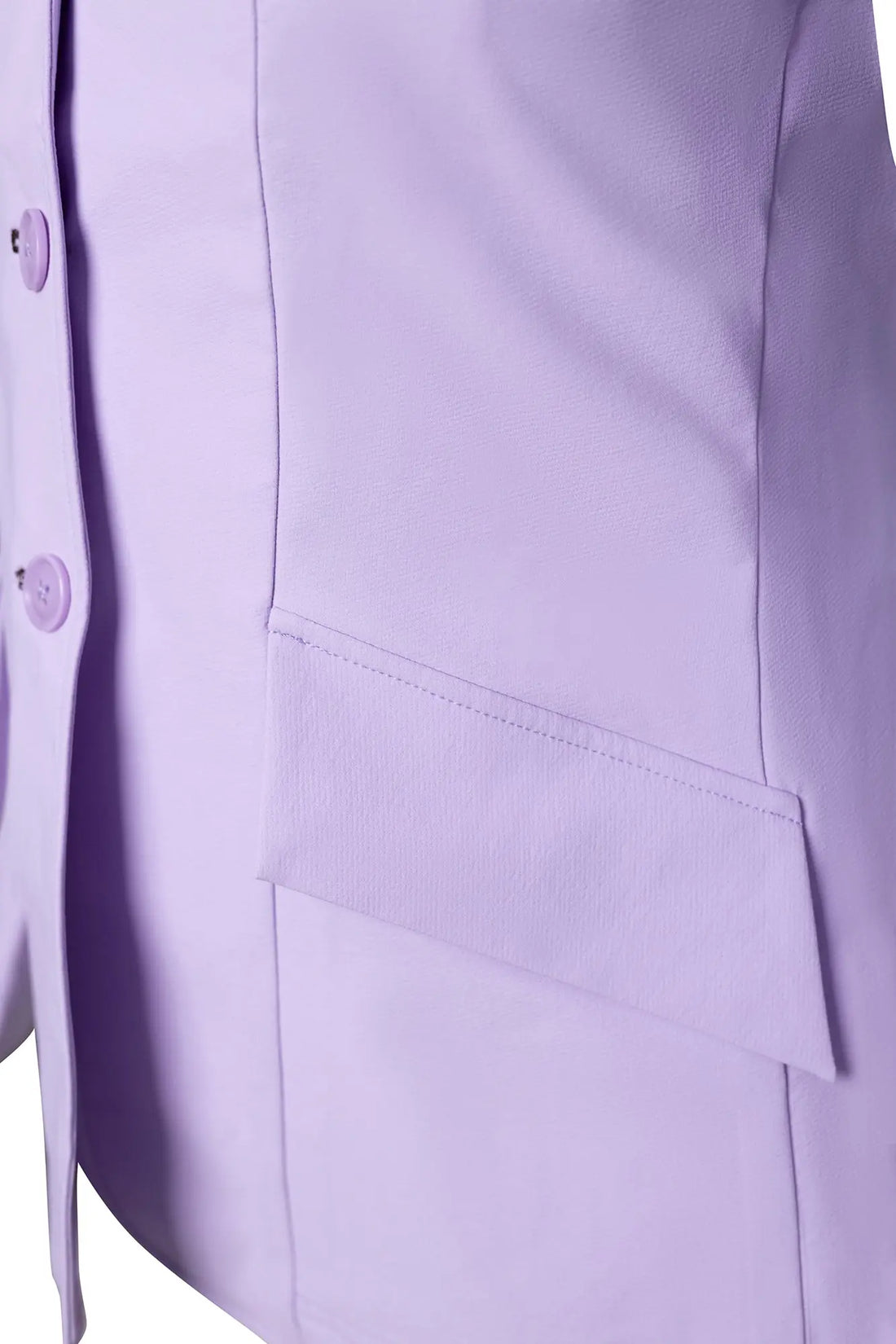 Grand Prix Ladies EQJ 3 Button Show Coat, Lilac with Chocolate Collar