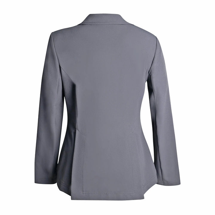 Grand Prix Ladies Quinn Show Coat, 4 Button with Hidden Zipper Closure, Navy