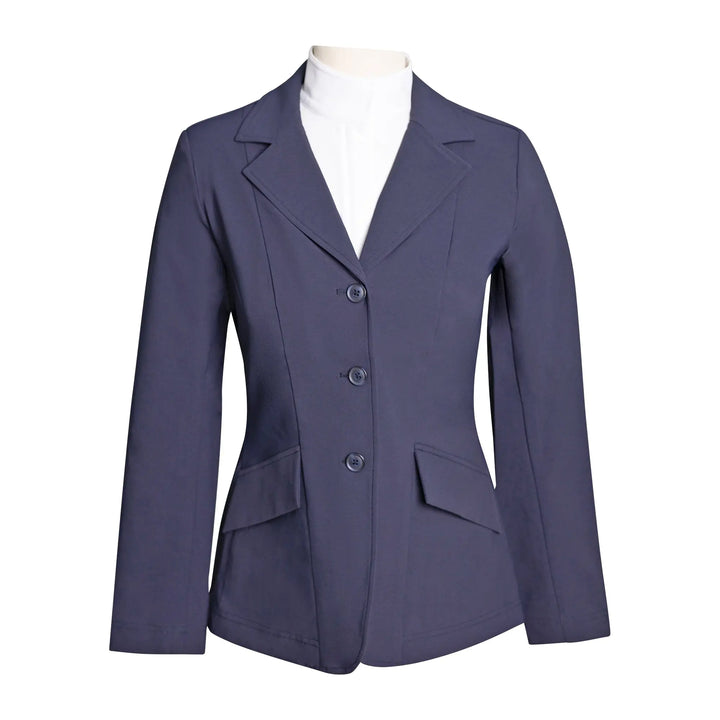 Grand Prix Ladies EQJ 3 Button Show Coat, NY Tech Fabric, Navy