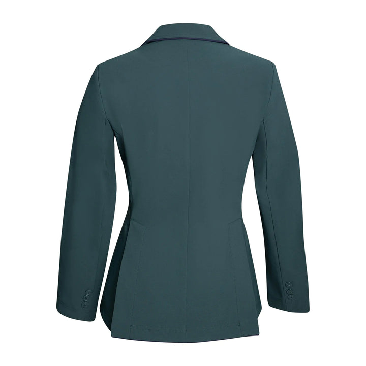 Grand Prix Ladies EQJ Classic 3 Button Show Jacket, New Green with Navy Piping