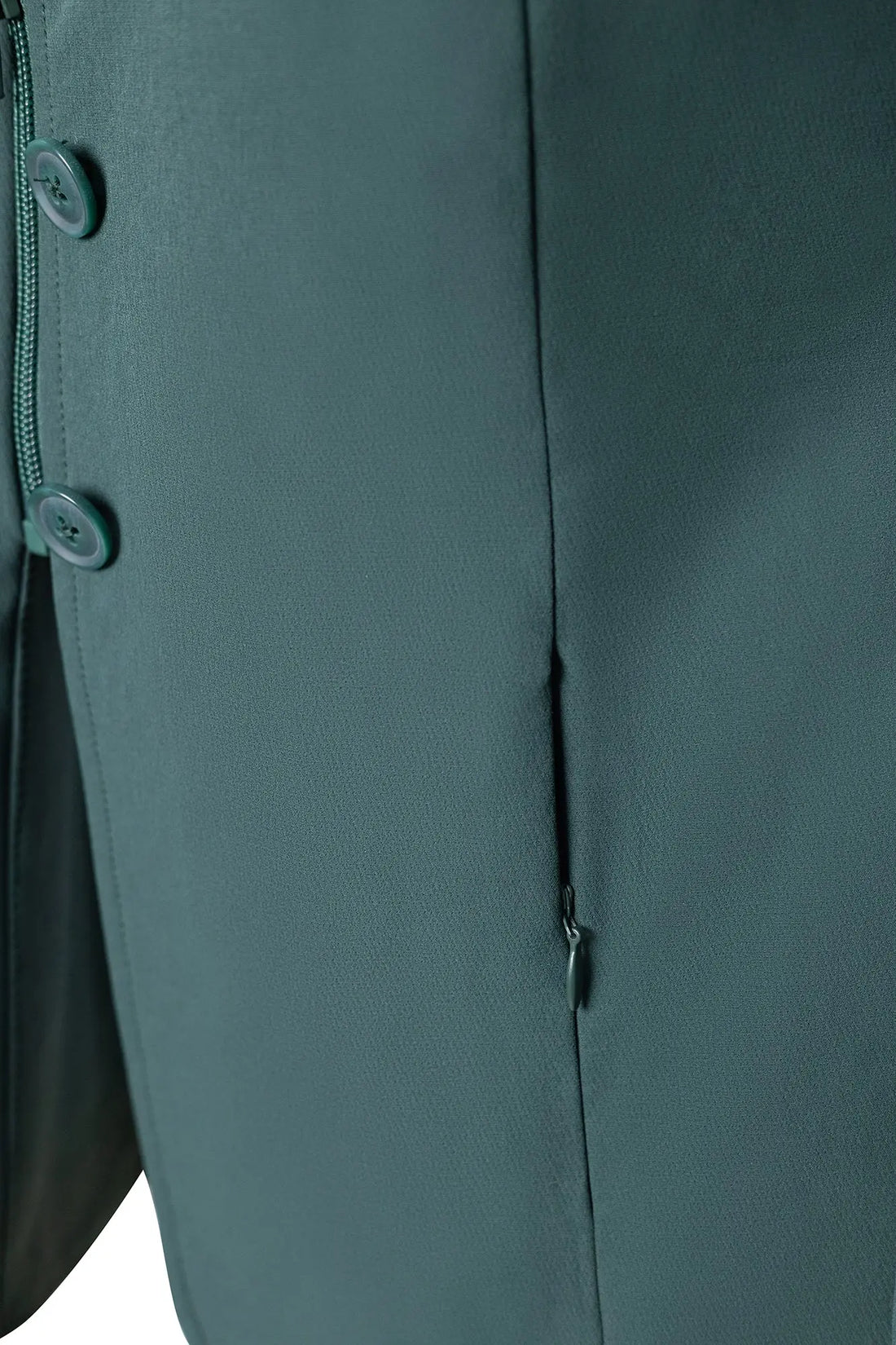 Grand Prix Quinn Show Jacket, 4 Button Front with Hidden Zipper Closure, New Green