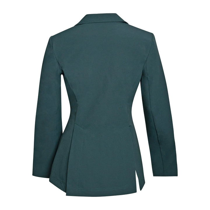 Grand Prix Quinn Show Jacket, 4 Button Front with Hidden Zipper Closure, New Green