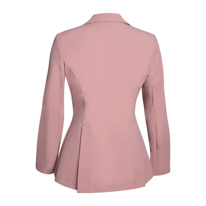Grand Prix Quinn Show Jacket, 4 Button Front with Hidden Zipper Closure, Rose