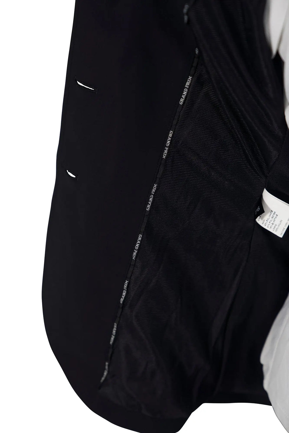 Grand Prix Saltare Dolce 3 Button Riding Show Jacket, Black Grand Prix