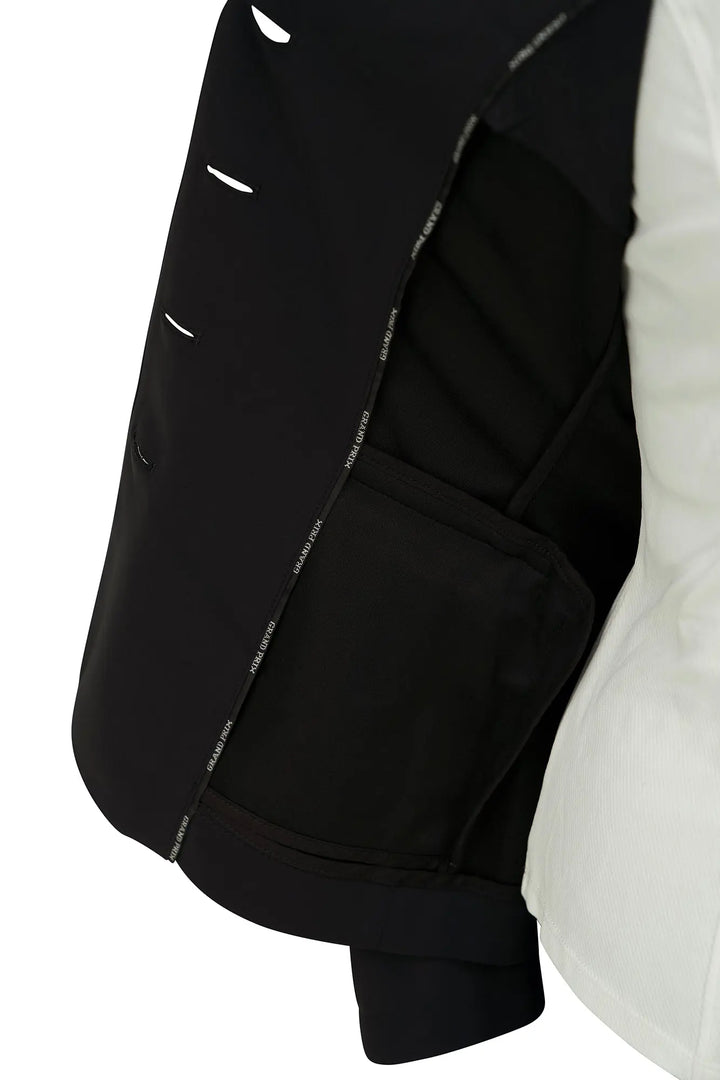 Grand Prix Saltare Dolce 4 Button Riding Jacket, Black Grand Prix