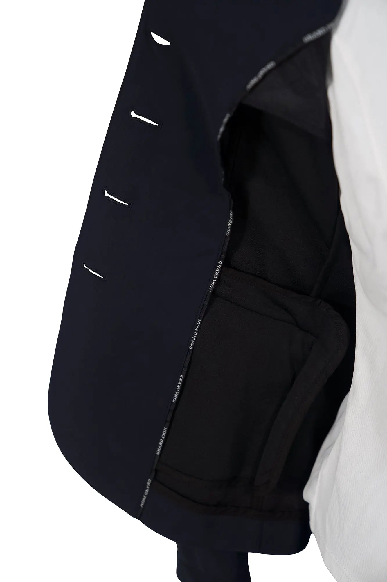 Grand Prix Saltare Dolce 4 Button Riding Show Jacket, Navy Grand Prix