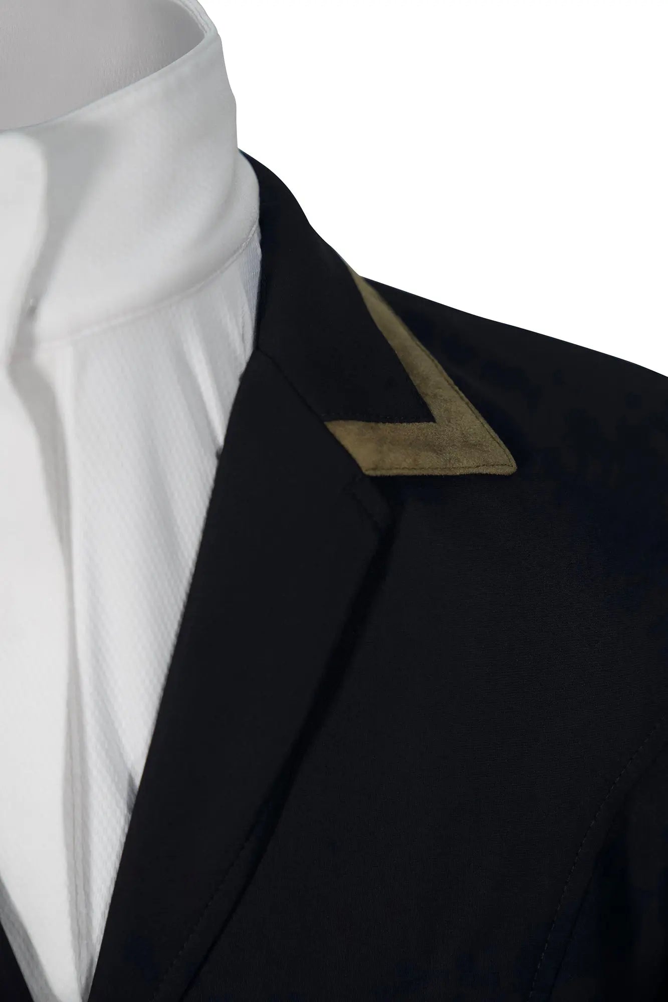 Grand Prix Saltare Premio 4 Button Riding Show Coat, Black with Moss Green Grand Prix