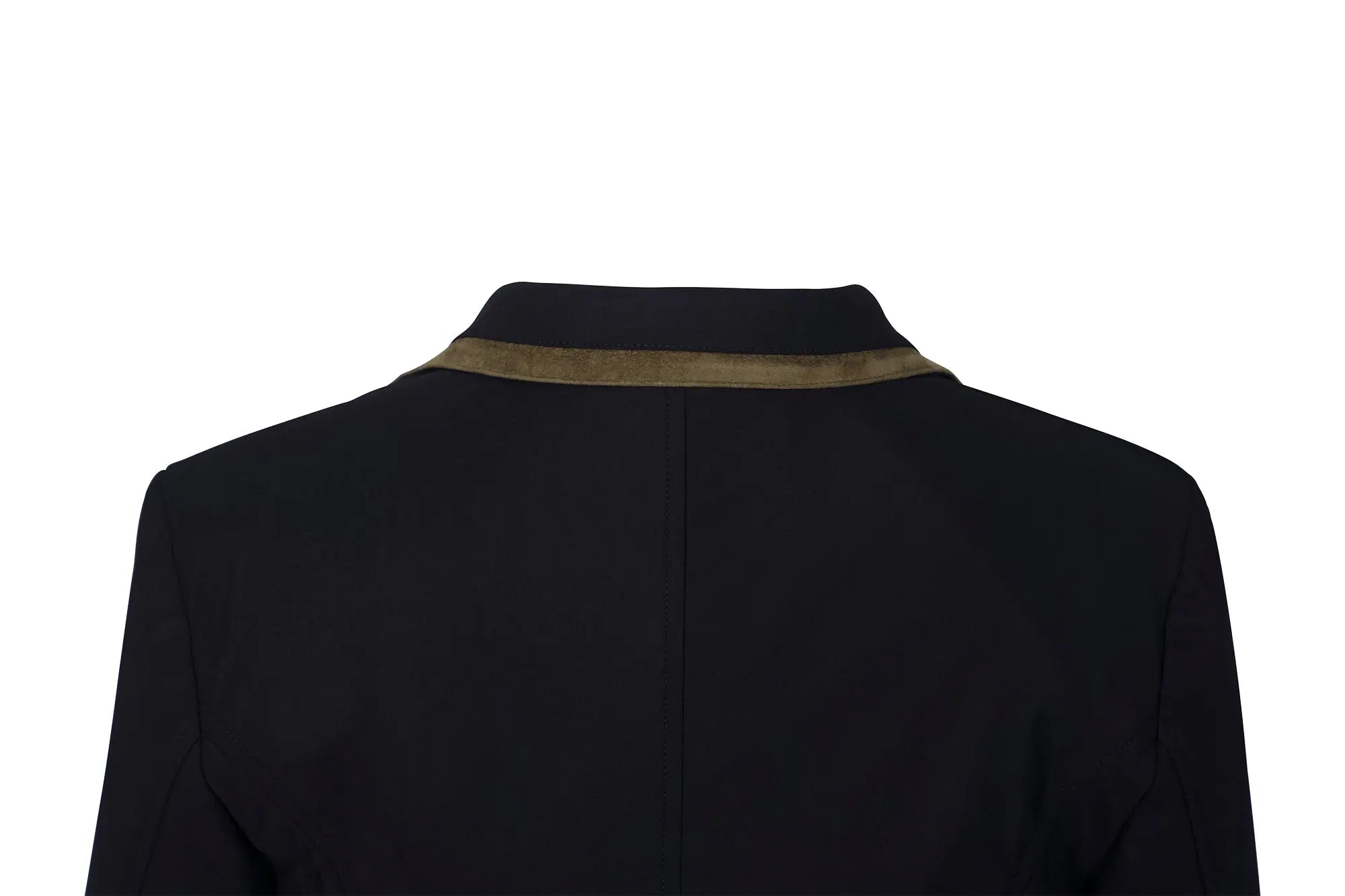 Grand Prix Saltare Premio 4 Button Riding Show Coat, Black with Moss Green Grand Prix