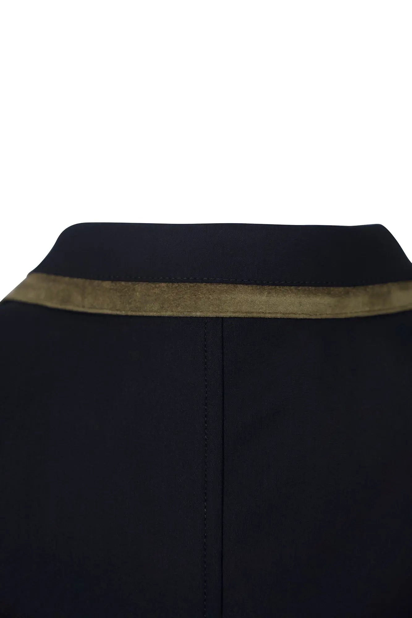 Grand Prix Saltare Premio 4 Button Riding Show Coat, Black with Moss Green Grand Prix