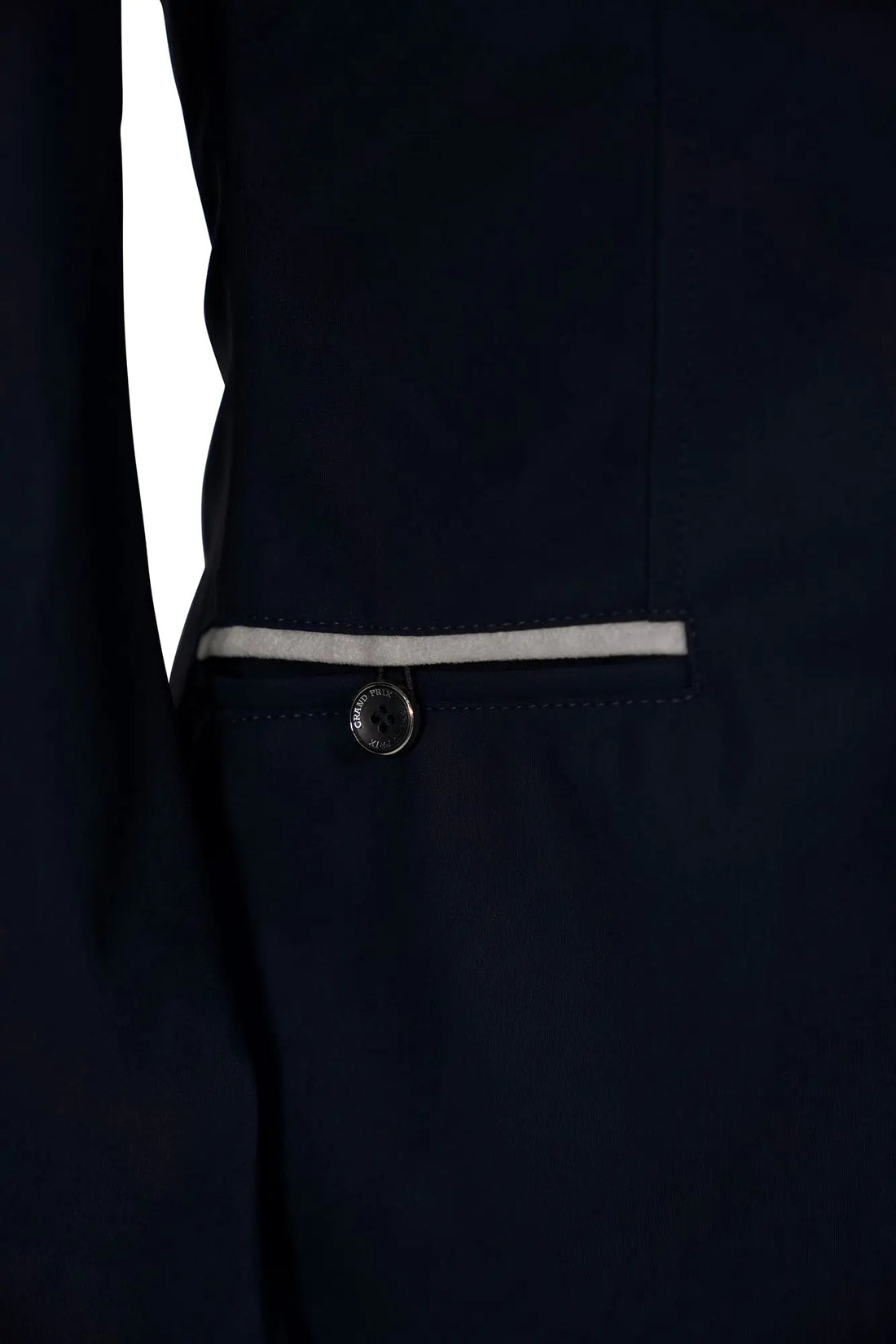 Grand Prix Saltare Premio Riding Show Coat, Navy with Grey Huntley Equestrian